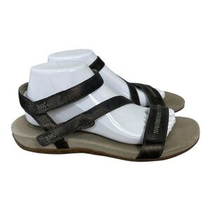 Aertrex Gabby Adjustable Quarter Strap Sandal size 10.5-11 pewter